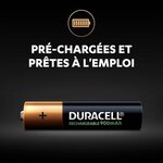 Duracell piles rechargeables aaa 900 mah  lot de 4 piles