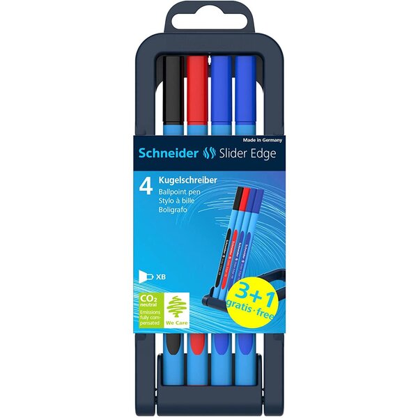 Stylo à bille Slider Edge XB Box 4 pièces Offre 3+1 SCHNEIDER