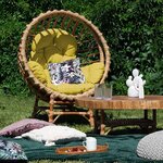 Fauteuil de jardin en osier LAURA marron