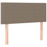 vidaXL Sommier à lattes de lit matelas et LED taupe 120x190 cm tissu