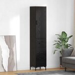 vidaXL Haut Armoire Chêne noir 69 5 x 34 x 180 cm Bois d'ingénierie