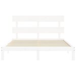 vidaXL Cadre de lit sans matelas blanc 160x200 cm bois de pin massif