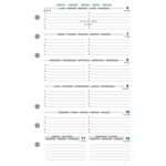 Recharge Exatime 17 Civil semainier sur 2 pages 172x105 mm Sept à Décembre EXACOMPTA