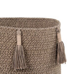 Panier de rangement en coton marron 34 x 54 x 50 cm