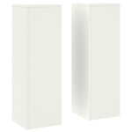 vidaXL Supports de Plantes Pillar 2 Pièces Blanc 24x24x75 cm Acier