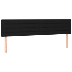 vidaXL Têtes de lit 2 Pièces Noir 100x5x78/88 cm Tissu