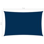 vidaXL Voile de parasol Tissu Oxford rectangulaire 4x7 m Bleu