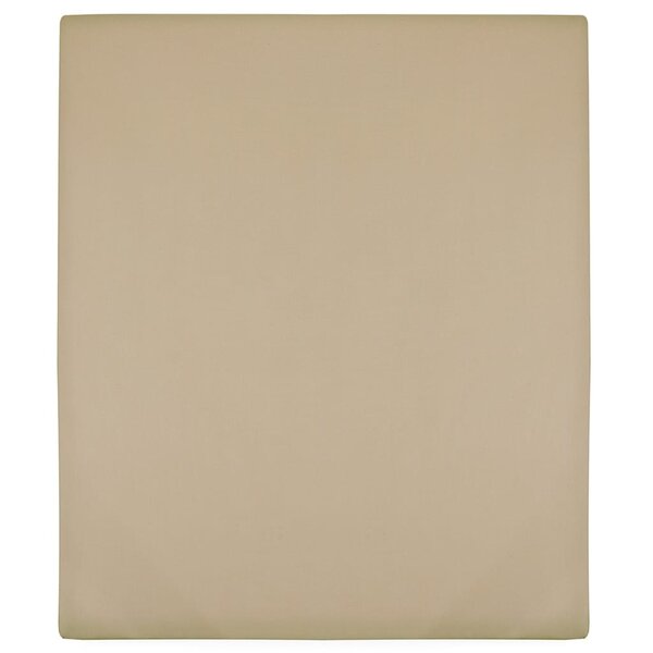 vidaXL Drap-housse Jersey Taupe 180x200 cm Coton