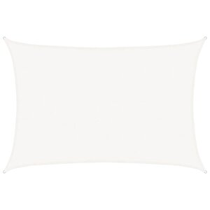 vidaXL Voile d'ombrage 160 g/m² Blanc 5x7 m PEHD