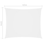 vidaXL Voile de parasol tissu oxford rectangulaire 2 5x3 5 m blanc