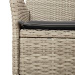 vidaXL Ensemble à manger de jardin avec coussins 5 Pièces rotin et verre