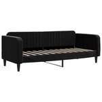 vidaXL Lit de jour avec gigogne et tiroirs sans matelas noir 80x200 cm