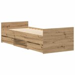 vidaXL Cadre de lit sans matelas chêne artisanal 90x190 cm