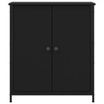 vidaXL Buffet noir 70x30x80 cm bois d'ingénierie