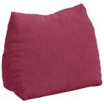 vidaXL Coussin de Dos Bordeaux 45 x 20 x 35 cm Tissu en velours côtelé