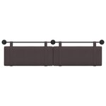 vidaXL Tête de lit suspendue Marron foncé Tissu