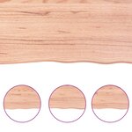 vidaXL Dessus de table bois chêne massif traité bordure assortie