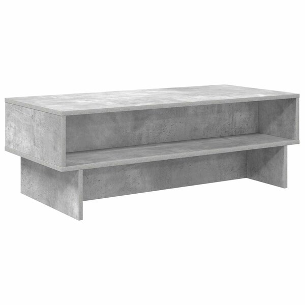 vidaXL Table basse Gris béton 100 x 46 x 35 cm Bois d'ingénierie