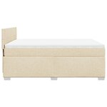 vidaXL Sommier à lattes de lit avec matelas Crème 140x190 cm Tissu