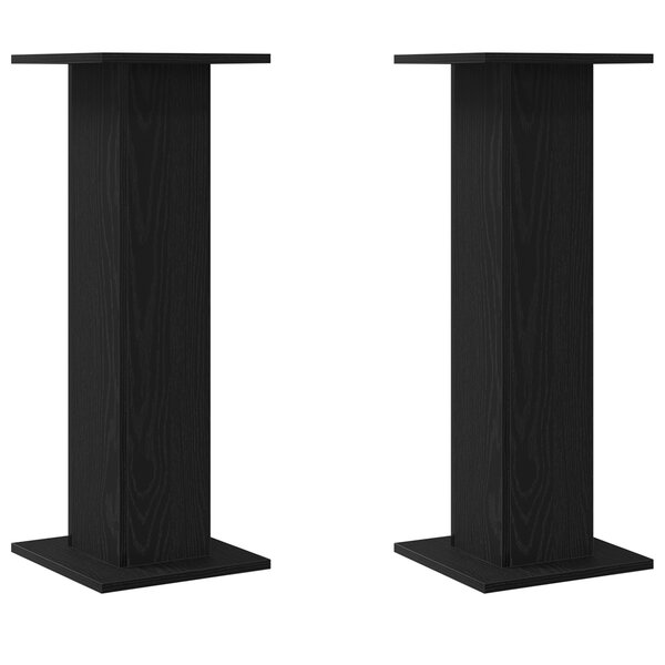 Support de plante vidaXL 2 Pièces Chêne noir 30x30x80 cm Bois d'ingénierie