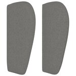 vidaXL Tête de lit avec oreilles Gris foncé 203x23x78/88 cm Tissu