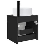 vidaXL Meuble de lavabo mural Noir 49 x 44 5 x 65 5 cm