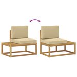 vidaXL Ensemble de canapés d'extérieur 3 Pièce Blanc et Beige