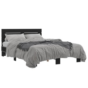 vidaXL Cadre de lit sans matelas noir 140x200 cm