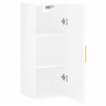 vidaXL Armoire murale blanc brillant 34 5x34x90 cm