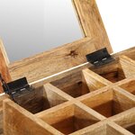 vidaXL Coiffeuse 105x35x75 cm bois de manguier massif brut et fer