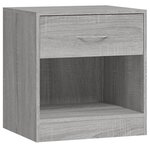 vidaXL Tables de chevet 2 Pièces avec tiroir Sonoma gris