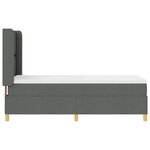 vidaXL Lit à Ressorts avec matelas Gris foncé 80 x 200 cm tissu