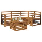 vidaXL Ensemble de canapés d'extérieur 5 Pièces Naturel