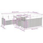 vidaXL Ensemble de canapés de jardin 11 Pièces et coussins rotin acacia