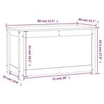 vidaXL Boîte de rangement Marron miel 80x40x45 5 cm Bois massif de pin