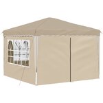 vidaXL Tente de fête pop-up 288 x 288 x 245 cm Crème Tissu Oxford