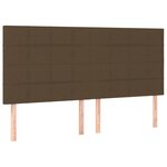 vidaXL Têtes de lit 4 Pièces Marron foncé 100x5x78/88 cm Tissu