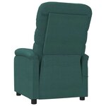 vidaXL Fauteuil de massage Vert foncé Tissu