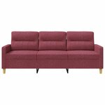vidaXL Canapé à 3 places Rouge bordeaux 180 cm Tissu