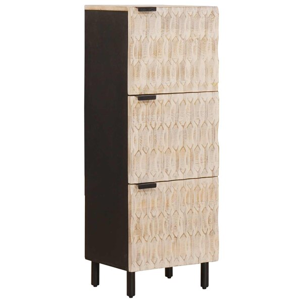 vidaXL Haut Armoire avec porte Finition Lavage Blanc 40 x 33 x 110 cm