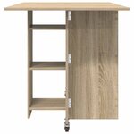 vidaXL Table à dîner 115 x 70 x 75 cm Bois d'ingénierie Chêne Sonoma