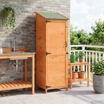 vidaXL Abri de jardin Marron 59 5 x 56 x 176 5 cm Bois de Sapin Massif