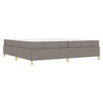 vidaXL Cadre de lit avec matelas Taupe 200 x 200 cm tissu