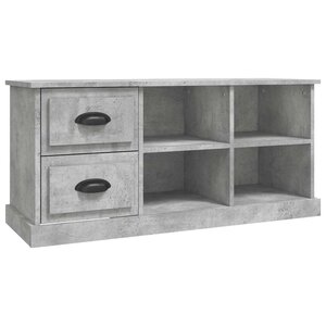 vidaXL Meuble TV gris béton 102x35 5x47 5 cm bois d'ingénierie