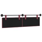vidaXL Tête de lit suspendue Bordeaux Tissu