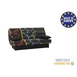 Banquette clic clac 3 places - Motif graffiti -  Style Contemporain - L 190 x P92 cm - DREAM