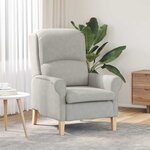 vidaXL fauteuil Gris clair 76 x 94 x 102 cm Microfibre
