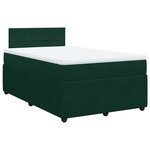 vidaXL Sommier à lattes de lit avec matelas vert foncé 120x190 cm