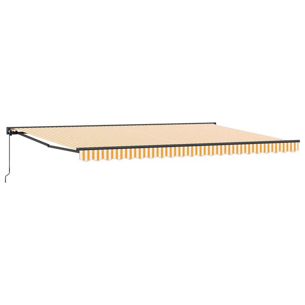vidaXL Auvent Rétractable Orange et Blanc 500x300 cm tissu