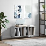 vidaXL Armoire à disques gris béton 100x38x48 cm bois d'ingénierie